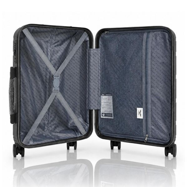 Чемодан из поликарбоната Wings 160PC средний 63л черный (160PC-M-Black) 160PC-M-Black фото