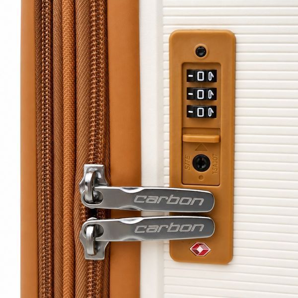 Чемодан с расширением Carbon 7898 большой 98л кремовый (7898-L-Milk) 7898-L-Milk фото