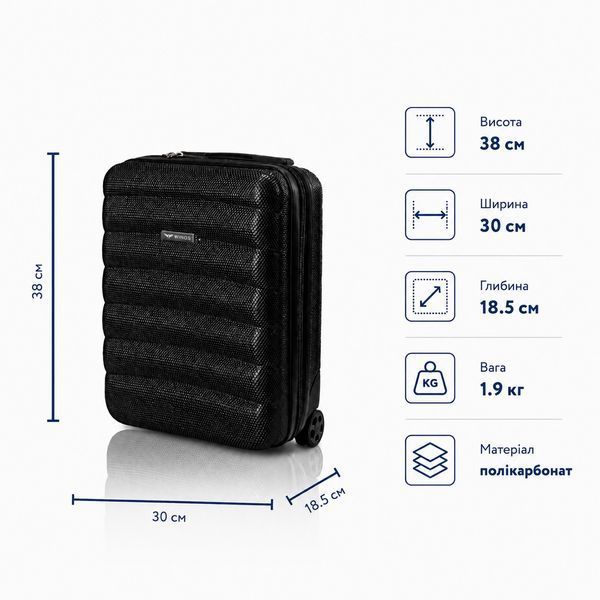 Чемодан для лоукоста Wings 160PC мини 23л черный (160PC-XS-Black) 160PC-XS-Black фото